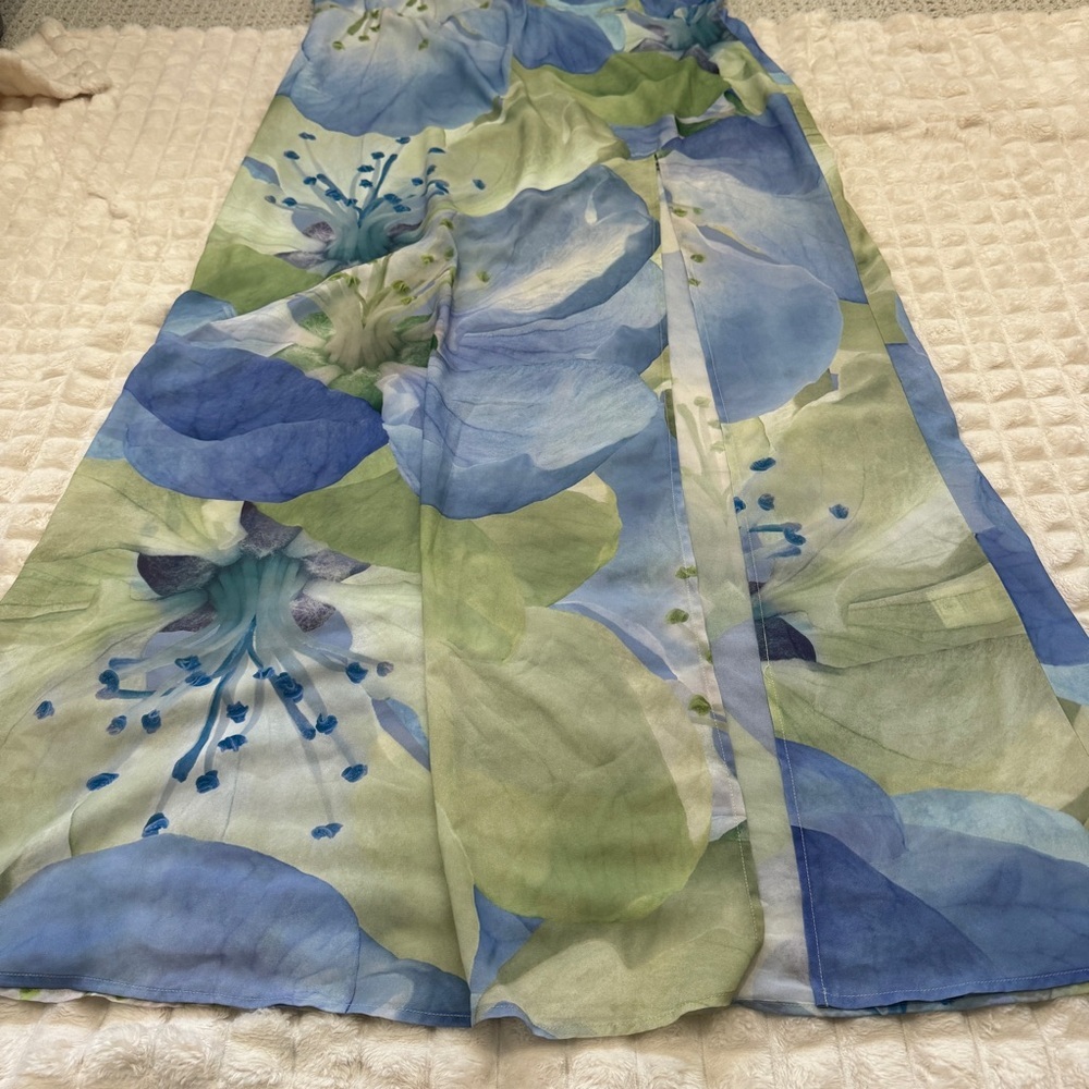 Peppermayo 5X Strapless Floral Maxi Midi Dress ~ Tropical Beach Summer - Picture 3 of 8